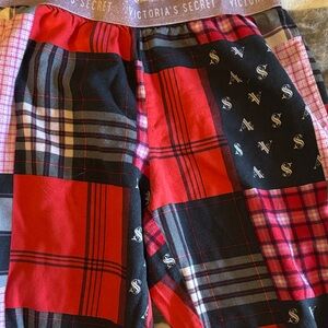 Victoria's Secret Red and Black Plaid Pajama Pants